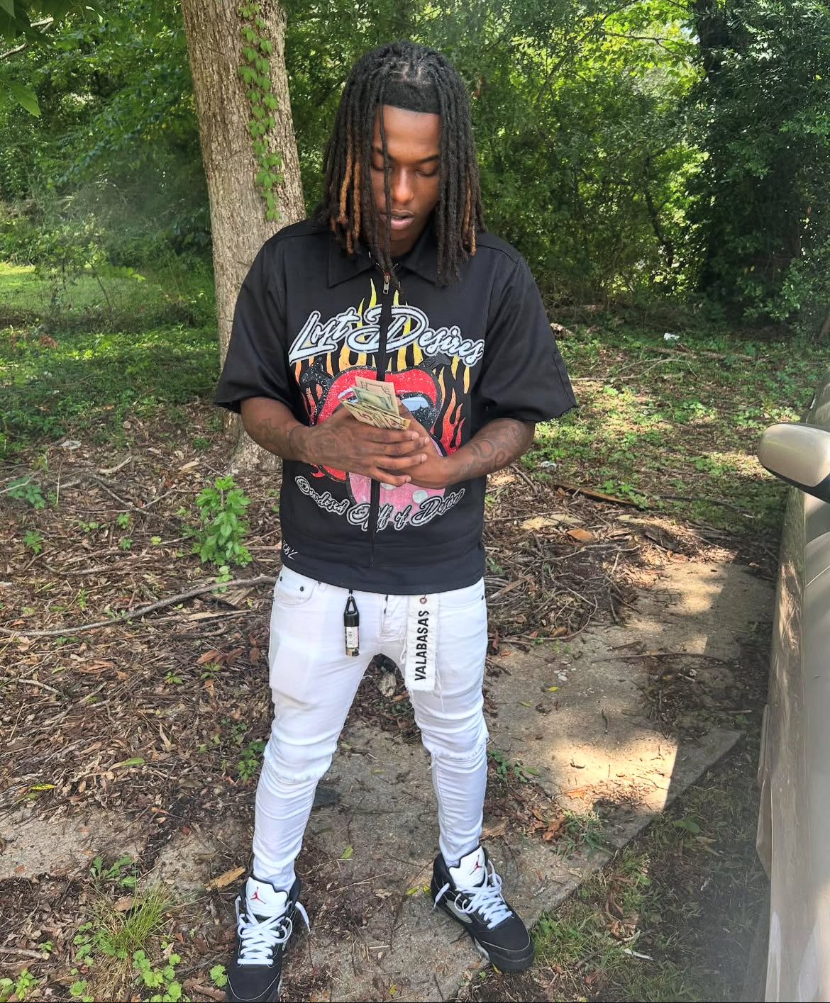 Overdosed collar/zip up Tee